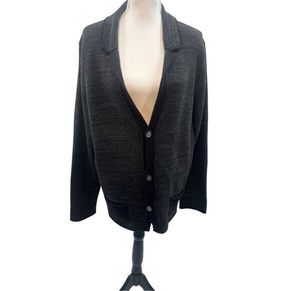 Jimmy Sanders Textured Knit Button-Up Cardigan – 3XL - Picture 1 of 14